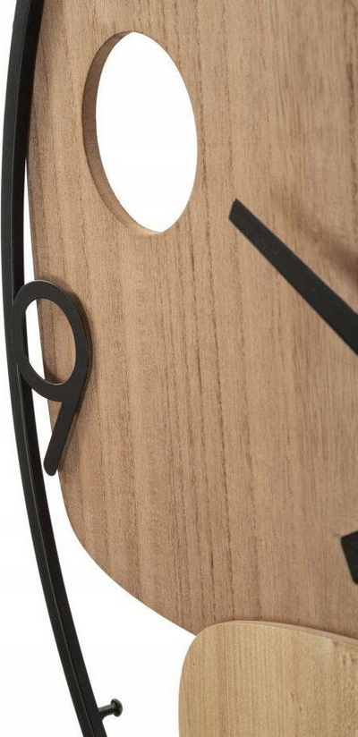 Orë muri Mauro Ferretti Mot, 60 cm, hekur dhe MDF, e zezë me kafe