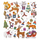 Декоративни налепници Winter Animals, 38 парчиња, зимски мотив, повеќебојни