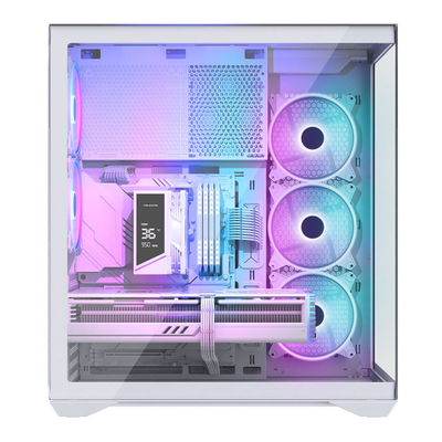 Kutia PC MODECOM Volcano SPACE XL, Full Tower, ARGB, e bardhë
