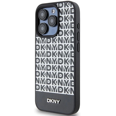 Mbulesë telefoni DKNY DKHMP15XPSOSPK për iPhone 15 Pro Max, hardcase lëkurë, me MagSafe, e zezë