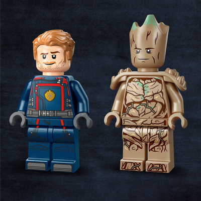 Set LEGO Marvel Guardians of the Galaxy Headquarters 76253, për fëmijë 7+, me figurina Groot dhe Star Lord
