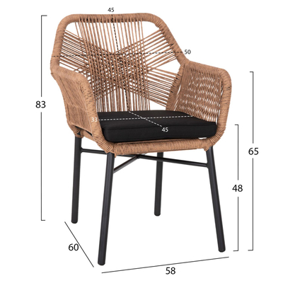 Kolltuk Topin 57x65x84Hcm (HM6048.02), zezë/ bezhë