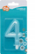 Qiri torte Godan Birthday Candles, numri 4, 7cm, blu perlë
