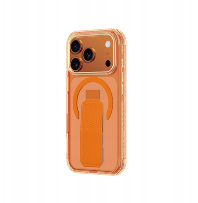 Футрола за телефон AmazingThing Titan Pro Holder за iPhone 17 Pro, со MagSafe, со држач за стоење, портокалова