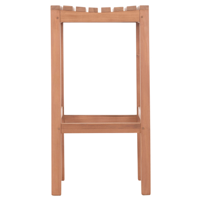Tabure bar NIKOL HM18109, dru teak, 40x40x77 cm, ngjyrë natyrale