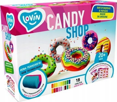 Set plasteline Lovin Candy Shop, 18 ngjyra, me vegla, shumëngjyrësh