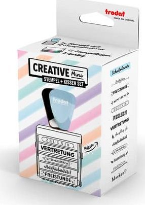 Set vulash Trodat Creative Mini School Planner, 12 figura, jastëk boje me 3 ngjyra