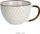 Filxhan porcelani pa markë, 460 ml, me reliev rombesh, bezhë