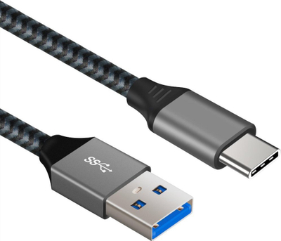 Kabllo USB Art OEM C2 1m, USB A me USB C, 15W, e zezë