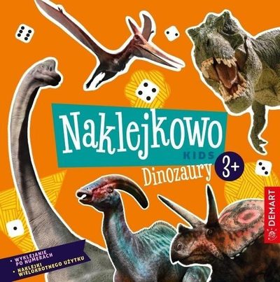 Liber me ngjitëse Naklejkowo Kids Dinosaurs, për fëmijë 3+, me dinosaurë