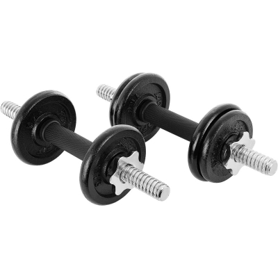 Set hantellash EB Fit 585463, 2 x 7.5 kg, gize, të zeza