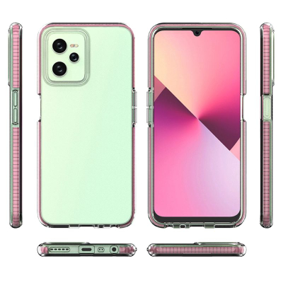 Këllëf telefoni Hurtel Spring Case Realme C35, silikoni, i zi