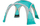 Çadër pavijon Coleman Event Dome L, mbrojtje UV UPF 50+, strukturë fiberglass, jeshile turkeze