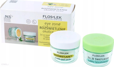 Set krem dhe xhel konturi sysh Floslek Laboratorium Gift Wrapping Zones, Plantain &amp; Eyebright 10g, Illuminating Eye Contour 15ml
