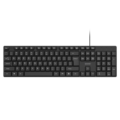 Tastierë SAVIO KB-01, me kabllo, USB, e zezë