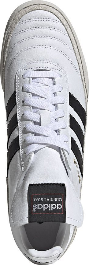 Këpucë futsalli Adidas Mundial Goal IN M ID4047, lëkurë K leather, shollë EVA non marking, të bardha