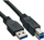 Kabllo USB InLine 35305, USB A në USB B, USB 3.0, 0.5 m, i zi