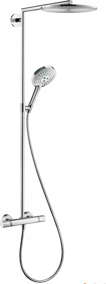 Set dushi Hansgrohe Raindance E, me termostat të futur brenda, dush fiks 30 cm, krom