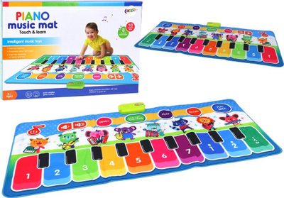 Tapet muzikor edukativ Leantoys Piano, me melodi dhe tinguj instrumentesh, shumëngjyrësh