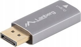 Adapter video Lanberg DisplayPort në HDMI, 4K, argjendtë