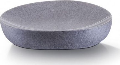 Mbajtëse sapuni Zeller Standing Soap Dish 18300, gur mermeri, 12 x 12 cm, gri