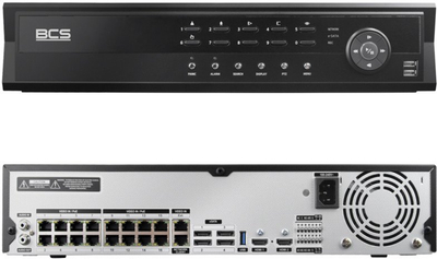Video–rekorder IP BCS ULTRA BCS-U-NVR1606-A-4K-16P, 16 kanale PoE, 8TB, 4K