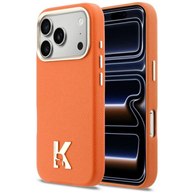 Maskë telefoni Karl Lagerfeld Karl Head, MagSafe, për iPhone 17 Pro, portokalli