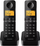 Telefon pa tel Philips D2602D/53, set me 2 receptorë, me ekran me dritë, i zi