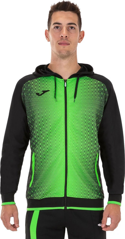 Xhaketë sportive Joma Supernova, me kapuç, zinxhir komplet, jeshile e zezë