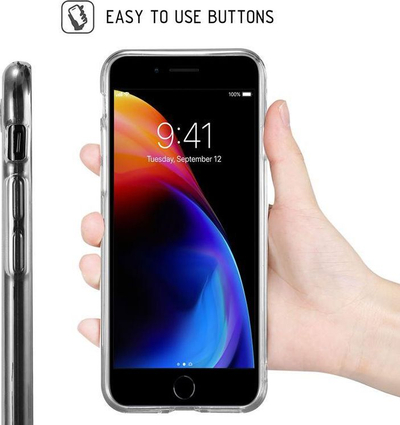 Mbështjellës telefoni Crong Crystal Slim Cover, për iPhone 8 7, transparent