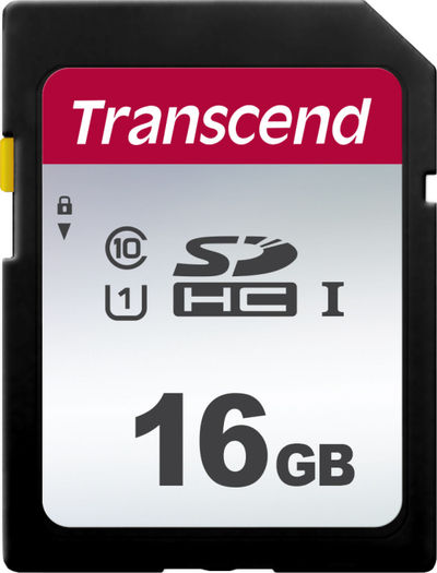 Kartë memorie Transcend SDHC 300S, 16GB, Class 10, e zezë