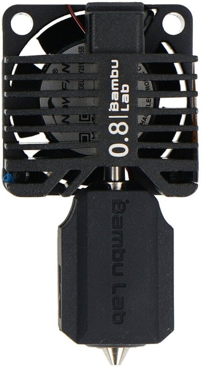 Hotend për printer 3D Bambu Lab X1E Steel Hardened, gryka 0.8mm, me ngrohës edhe termistor