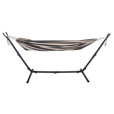 Hamak me kornizë Crave HM6304.03, 265x93x105 cm, kapacitet 120 kg, blu e errët me vija të bardha