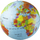 Top glob fryrës Caly Inflatable Globe Earth, diametër 50 cm, shumëngjyrësh