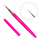 Furçë profesionale për nail art Clavier No.01, 6mm, qime sintetike, magenta