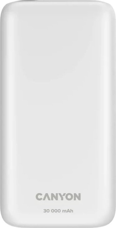 Powerbank Canyon CNE-CPB301W, 30000mAh, Quick Charge 3.0 PD, i bardhë