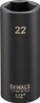 Çelës tub goditës DeWALT, 22mm, 1/2", 78mm
