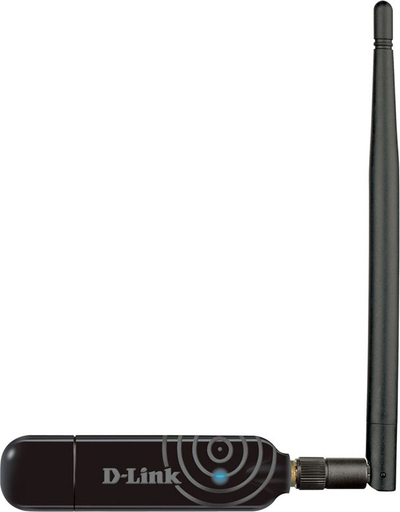 Kartë rrjeti wireless D-Link DWA-137/A1, 150 Mbps, me antenë të jashtme, e zezë