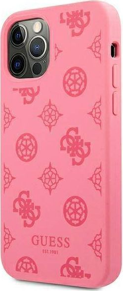 Kapak telefoni Guess GUHCP12LLSPEFU Peony Collection për iPhone 12 Pro Max, hard case, fuksia