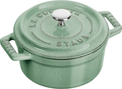 Tenxhere mini gize Staub Round, 250 ml, e gjelbër mint