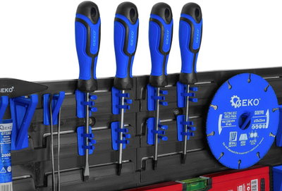 Panal organizues veglash Geko, set 6 panele 390×780mm, me aksesorë, zi blu