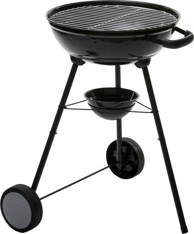 Barbekjo me qymyr Neka Feijoa D43, diametër 43 cm, me kapak, e zezë