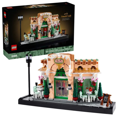 Set ndërtimi LEGO Icons French Café 10362, model dekorativ, për të rritur, shumëngjyrësh
