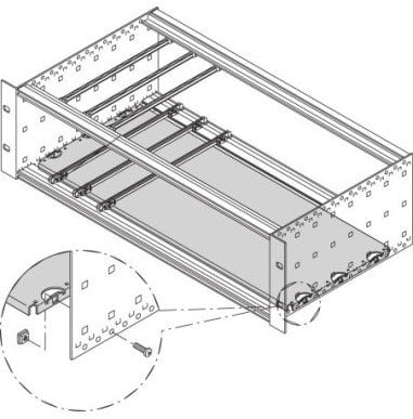 Plakë montimi Schroff Standard MOUNTING PLATE 340T 42TE, për kabinet rack 19", për motherboard 340 mm