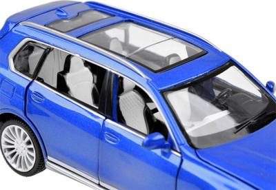 Lodër makine SUV BMW X7, metal, shkallë 1:32, blu