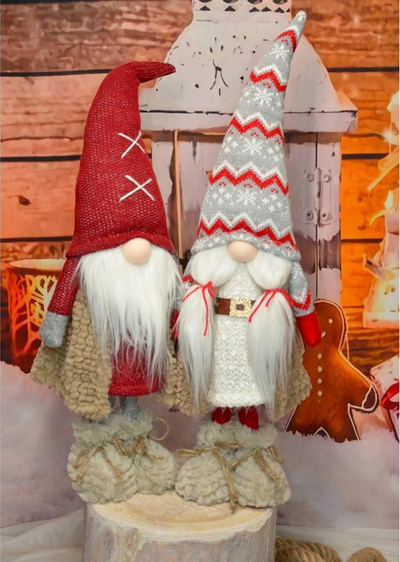 Декоративна фигура Саска Божиќ народен елф џуџе гном со појас, 59 cm, повеќебојна