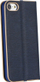 Kabull telefon LUNA Book Gold për iPhone 7 8 SE, kapak me qëndrues, blu navy