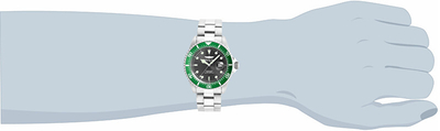 Orë për meshkuj Invicta Pro Diver Quartz 22021, e argjendtë/gjelbër