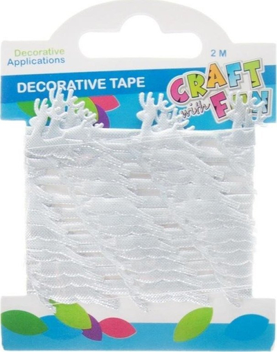 Shirit dekorativ Craft with Fun, 2m, 2.5cm, argjend