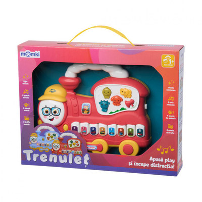 Tren lodër MOMKI, me drita, me tinguj, shumëngjyrësh